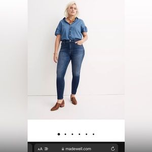 Madewell 10" High-Rise Skinny Jeans in Danny Wash